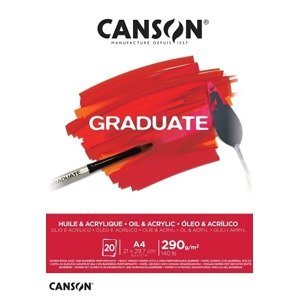 Canson Graduate Huile & Acrylique 290 g 20 listov A4