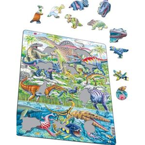 Puzzle Dinosaury - Lietajúce, plávajúce a behajúce Larsen FH49-ZZ