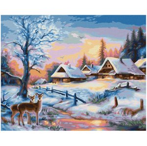Maľovanie podľa čísel Zimná krajina (24x30 cm) Schipper