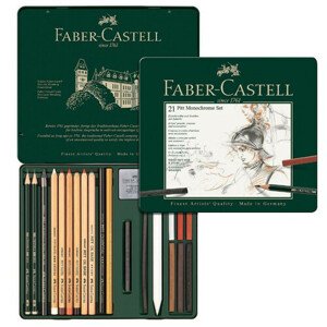 Grafitová Ceruzka Faber-Castell Pitt Monochrome plechová krabička 21 ks