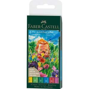 Popisovač Faber-Castell Pitt Artist Pen Brush Spring 6 ks