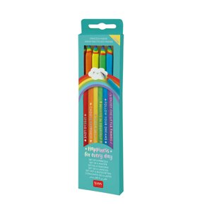 Legami Sada grafitových ceruziek HB 6 ks Happiness for Every Day