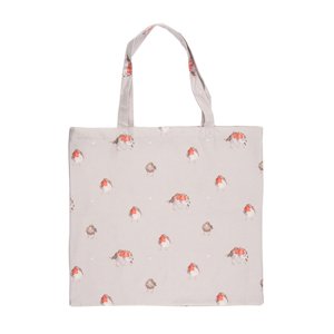 Skladacia nákupná taška "Robin" Wrendale Designs - vtáčiky červienky