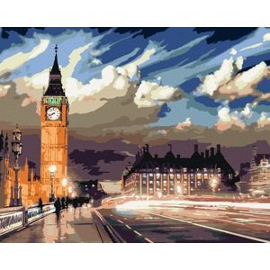 Maľovanie podľa čísel Súmrak nad Londýnom 40x50cm Zuty