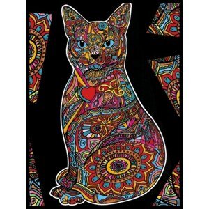 Colorvelvet zamatový obrázok Mačka veľký