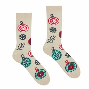 Unisex ponožky Vianočné ornamenty HestySocks (veľkosť: 43-46)