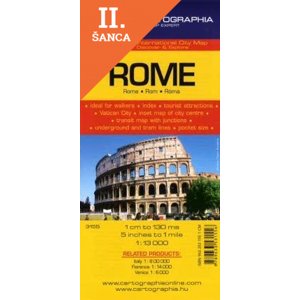 Lacná kniha Róma - Rome 1 : 13 000 - Várostérkép (külföld)
