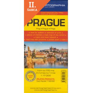 Lacná kniha Prága / Prague 1 : 17 000 - Várostérkép