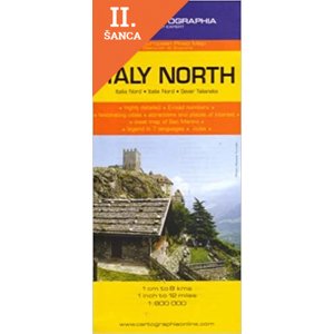 Lacná kniha Olaszország Északi rész 1 : 800 000 - Autóstérkép