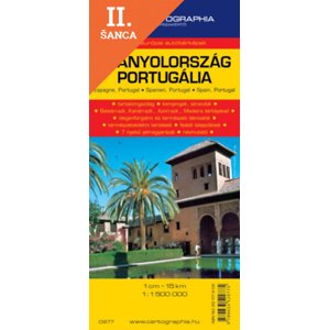 Lacná kniha Spanyolország, Portugália / Spain, Portugal 1 : 1 500 000 - Autótérkép (külföld)