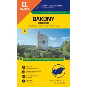 Lacná kniha Bakony (Déli rész) turistatérkép