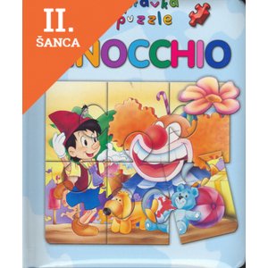 Lacná kniha Pinocchio-rozprávka s puzzle