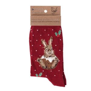 Bambusové ponožky "Little Pudding" Wrendale Designs – králik