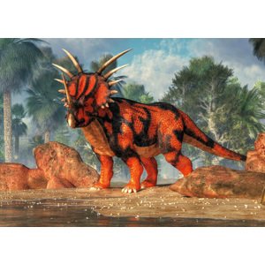 3D pohľadnica Styracosaurus