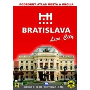 Bratislava Live City - Podrobný atlas mesta a okolia - autor neuvedený