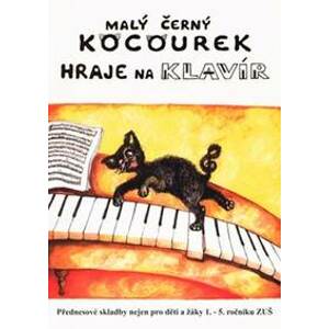 Malý černý kocourek hraje na klavír - autor neuvedený