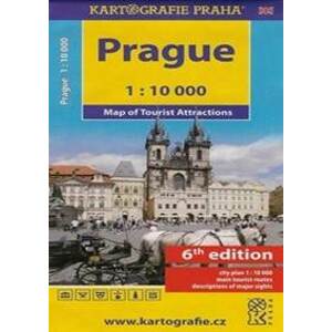 Prague - Mapa turistických zajímavostí 1:10 000 - autor neuvedený