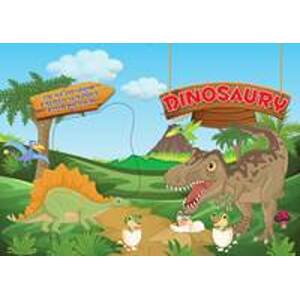 Dinosaury - Viac než 500 nálepiek, 8 obrázkov na zdobenie, 8 strán maľovaniek - autor neuvedený