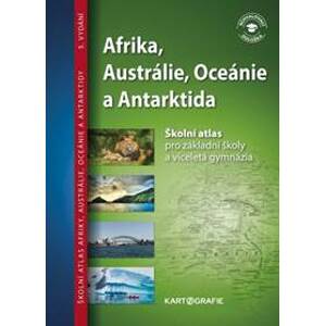 Afrika, Austrálie, Oceánie, Antarktida - Školní atlas - autor neuvedený