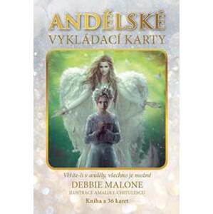 Andělské vykládací karty - Věříte-li v anděly, všechno je možné - kniha a 36 karet - Malone Debbie