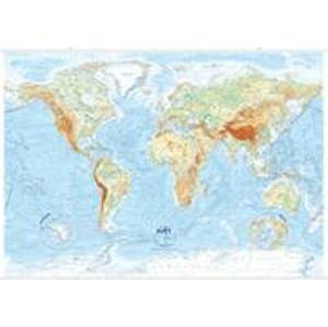 Svět Nástěnná mapa reliéfy a povrch - autor neuvedený