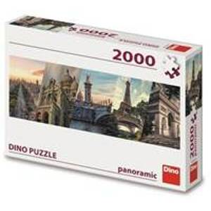 Puzzle 2000 Paříž koláž panoramic - autor neuvedený