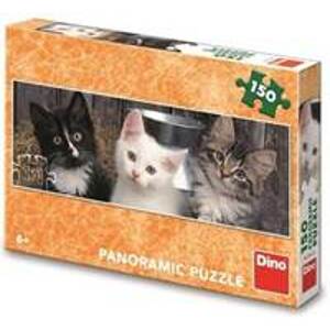 Puzzle 150 Tří koťátka panoramic - autor neuvedený
