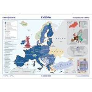 Evropská unie a NATO nástěnná mapa - autor neuvedený