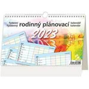 Týždenný rodinný plánovací kalendár 2023 - stolový kalendár