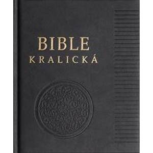 Poznámková Bible kralická černá, pravá kůže - autor neuvedený