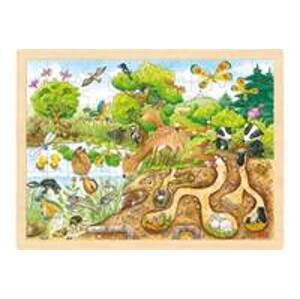 Dřevěné puzzle Zkoumání přírody 96 dílků - autor neuvedený