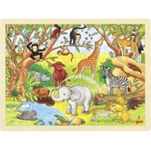 Dřevěné puzzle Afrika 48 dílků - autor neuvedený