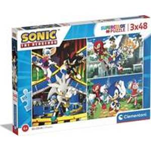 Puzzle Ježek Sonic 3x48 dílků - autor neuvedený