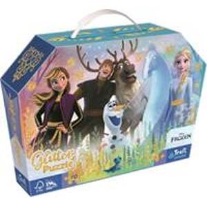 Třpytivé puzzle v kufříku Disney Frozen - autor neuvedený