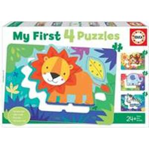 Moje první puzzle Zvířátka z divočiny 4v1 - autor neuvedený