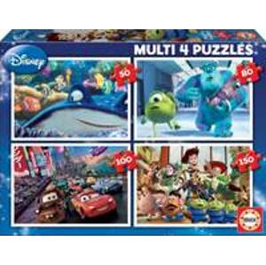 Puzzle Disney Pixar Mix 4v1 - autor neuvedený