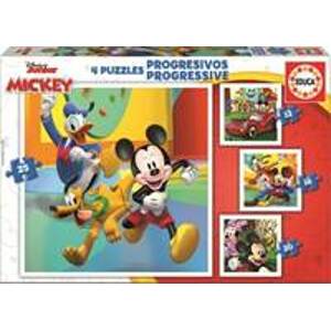 Puzzle Mickey a přátelé 4v1 - autor neuvedený