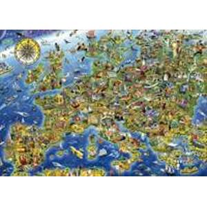 Puzzle Šílená mapa Evropy - autor neuvedený