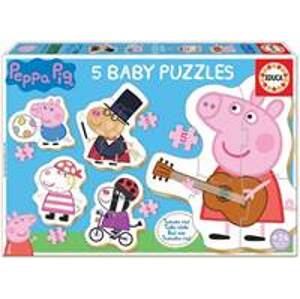 Baby puzzle Prasátko Peppa 2, 5v1 - autor neuvedený