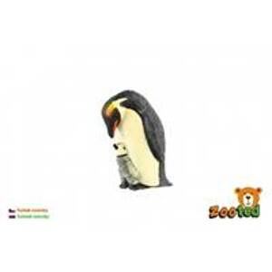 Tučňák císařský s mládětem zooted plast 6cm v sáčku - autor neuvedený