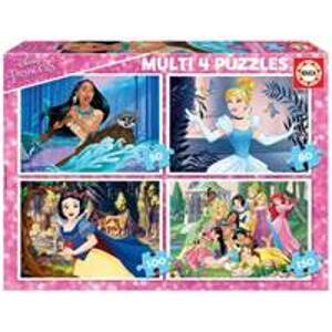 Puzzle Disney princezny 4v1 - autor neuvedený