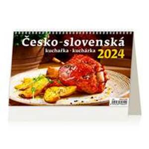 Česko-slovenská kuchařka/kuchárka - stolní kalendář 2024 - autor neuvedený