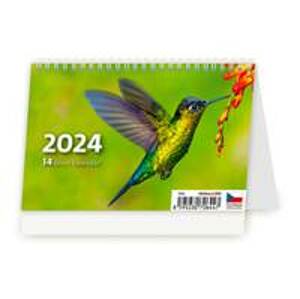 MINI 14denní kalendář - stolní kalendář 2024 - autor neuvedený