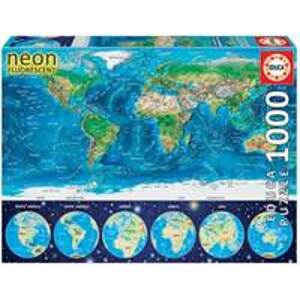 Svítící puzzle Mapa světa - autor neuvedený
