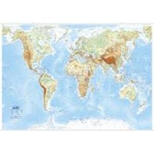 Svět státy a reliéf, nástěnná mapa - autor neuvedený