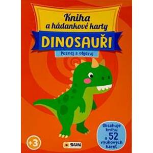 Kniha a hádankové karty  Dinosauři - autor neuvedený