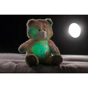 Snílek medvěd duhový plyš 40cm na baterie se světlem a zvukem - autor neuvedený