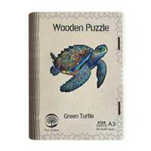 Dřevěné puzzle Zelená želva A3 - autor neuvedený