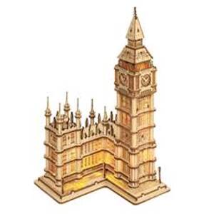 3D dřevěné puzzle svítící Big Ben - autor neuvedený