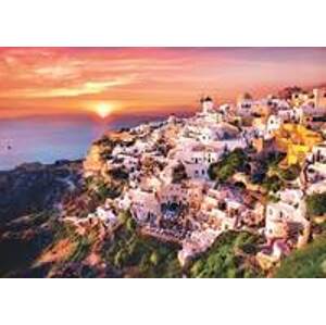 Puzzle Západ slunce nad Santorini, Řecko 1000 dílků - autor neuvedený